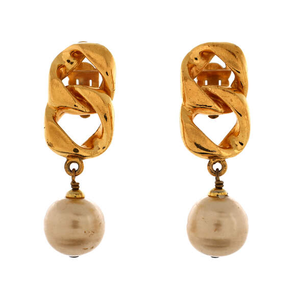 Chanel Chain Dangle Clip-On Earrings #210198C44B